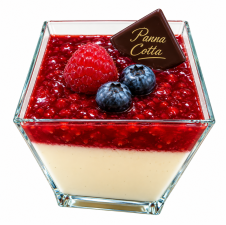 Panna cotta s malinami