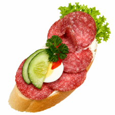 Chlebíček se salámem Herkules na tvarohu