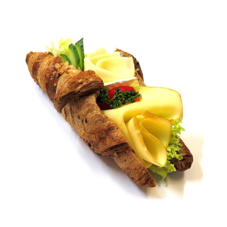 Croissant se 3 druhy sýrů