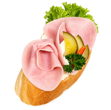 Chlebíček s vepřovou šunkou na másle
