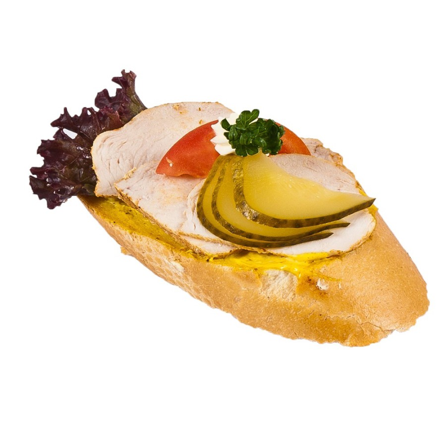 Bezlaktózový chlebíček s kuřecími prsíčky na kari majonéze