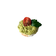 Bezlepková chlebová kanapka luxus s avokádovým guacamole a cherry rajčátkem